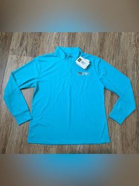 Drake Women's Long-Sleeve Quarter-Zip Shirt Turquoise ❤️ NWT